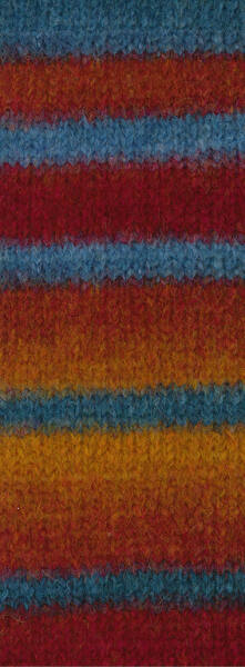 19 - Stahl-/Graublau/Ocker/RotbraunWeinrot
